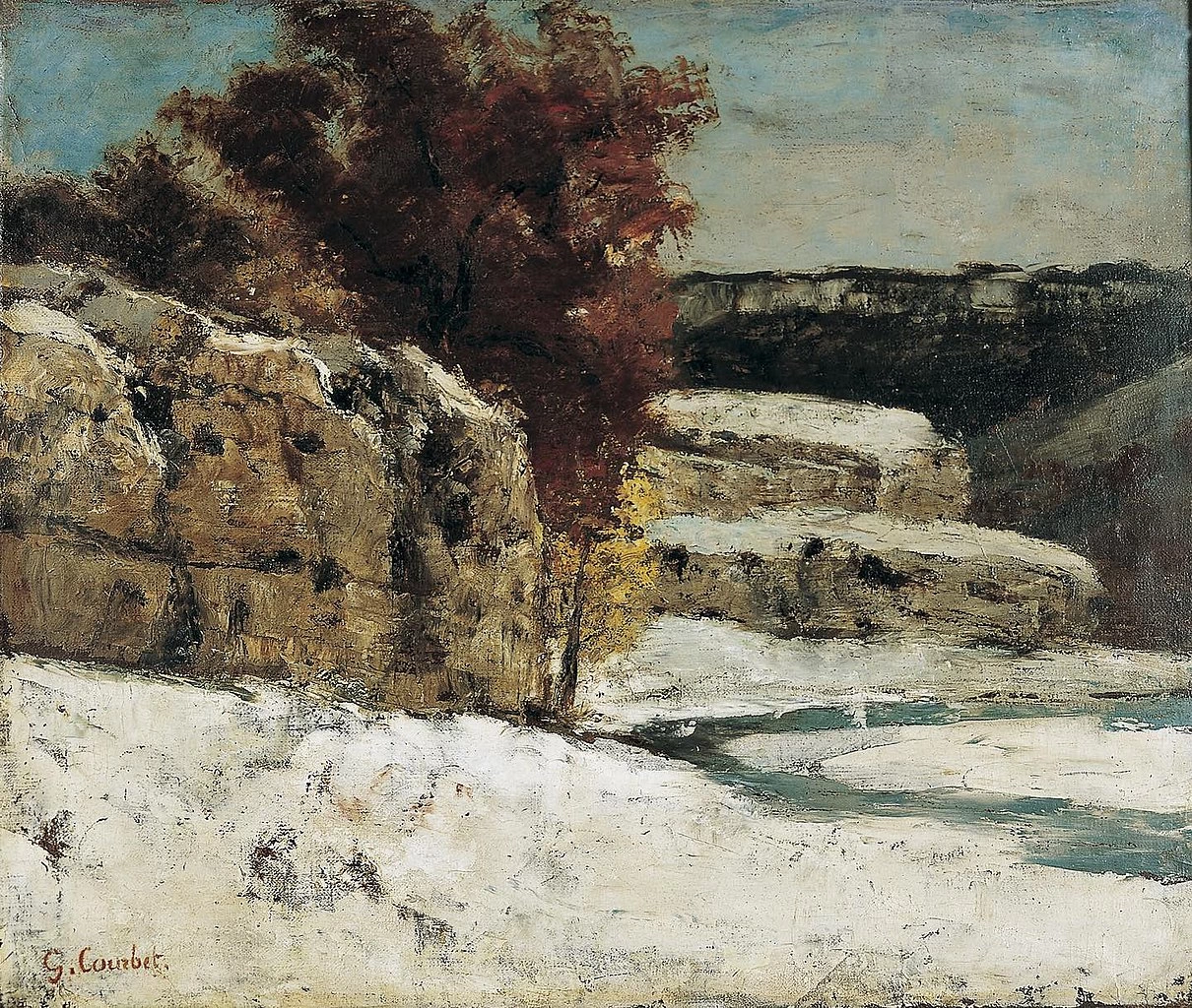 Paesaggio invernale vicino a Ornans - Museo Von der Heydt